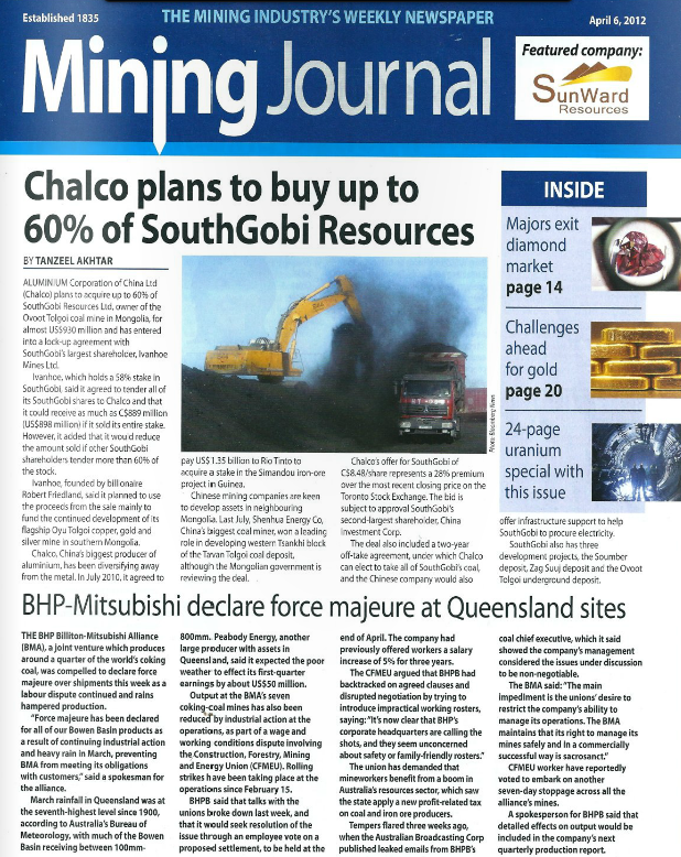 Mining Journal | Tanzeel Akhtar